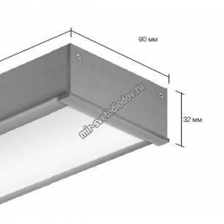 Врезной алюминиевый профиль для светодиодных лент LD profile – 47, 93990