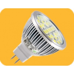 Светодиодная лампа MR16/JCDR DIM 24SMD работает с диммером