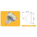 Светодиодная лампа MR16/JCDR DIM 24SMD работает с диммером