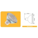 Светодиодная лампа MR16 12V 54LED