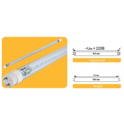 Светодиодная лампа T8-120-18W-120SMD CL